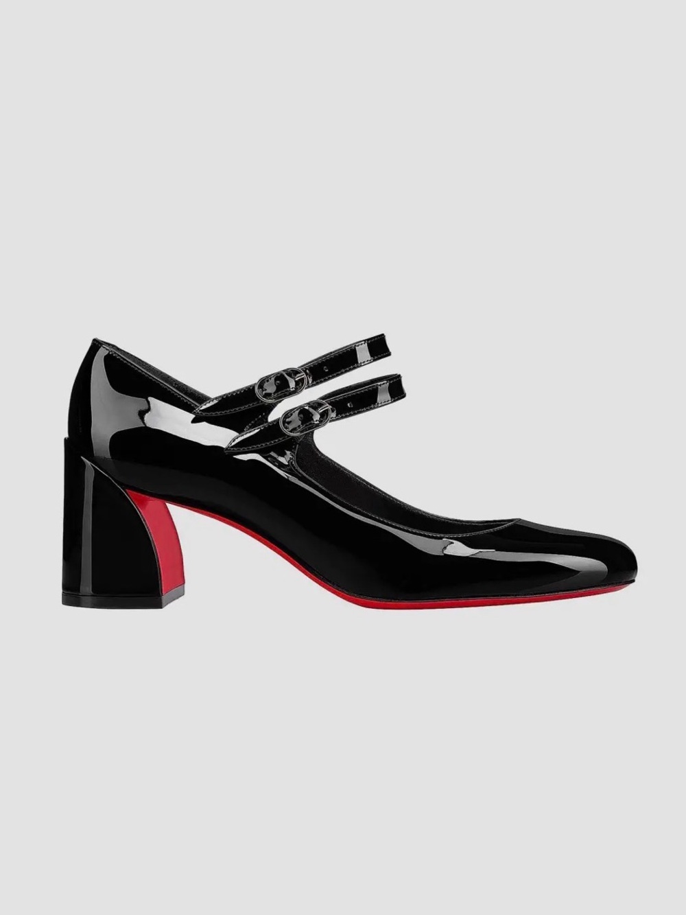 Christian Louboutin Miss Jane 55MM Patent Leather Pumps Block Heels - Picture 2 of 9
